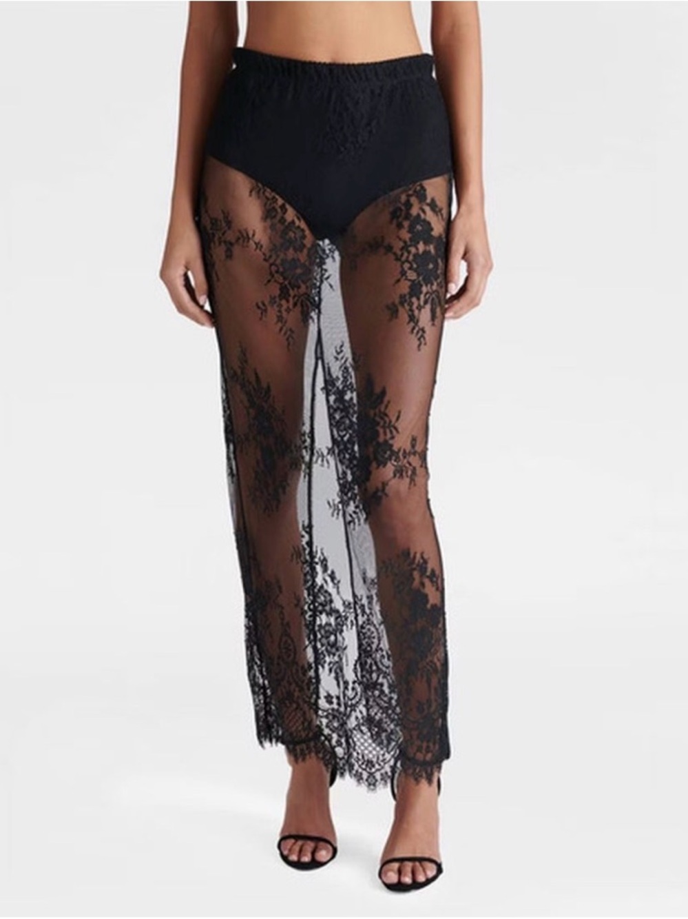 KBB by Kahlana Women's The Illusion Lace Midi Skirt